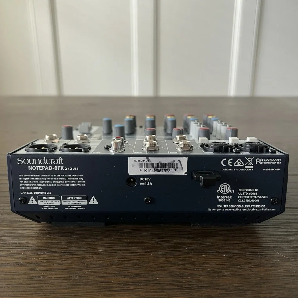 Soundcraft NOTEPAD-8FX 8‎ Channel Compact Mixer USB & Effects NEW